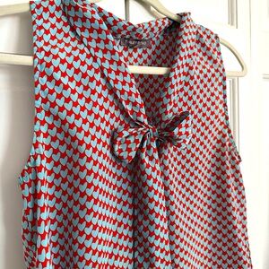 🧡 LIKE NEW 🩵 Tinley Road Tank with Heart Pattern Size M